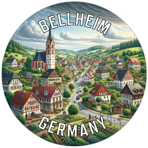 Bellheim Germany Souvenir Die Cut Flat Magnet 2-Inch