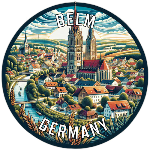 Belm Germany Souvenir Die Cut Flat Magnet 2-Inch