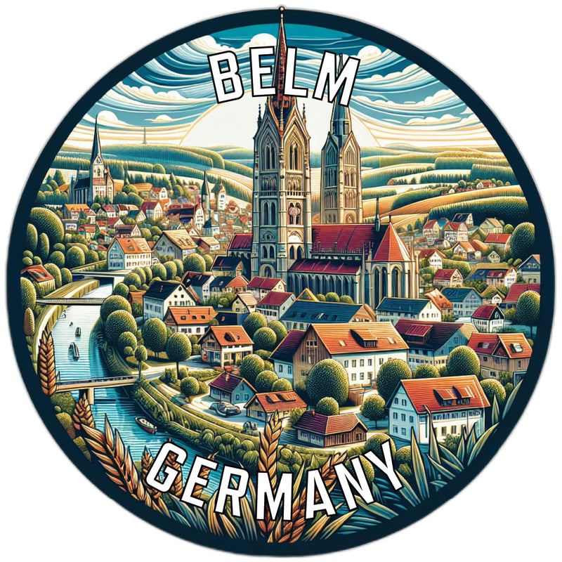 Belm Germany Souvenir Die Cut Flat Magnet 2-Inch