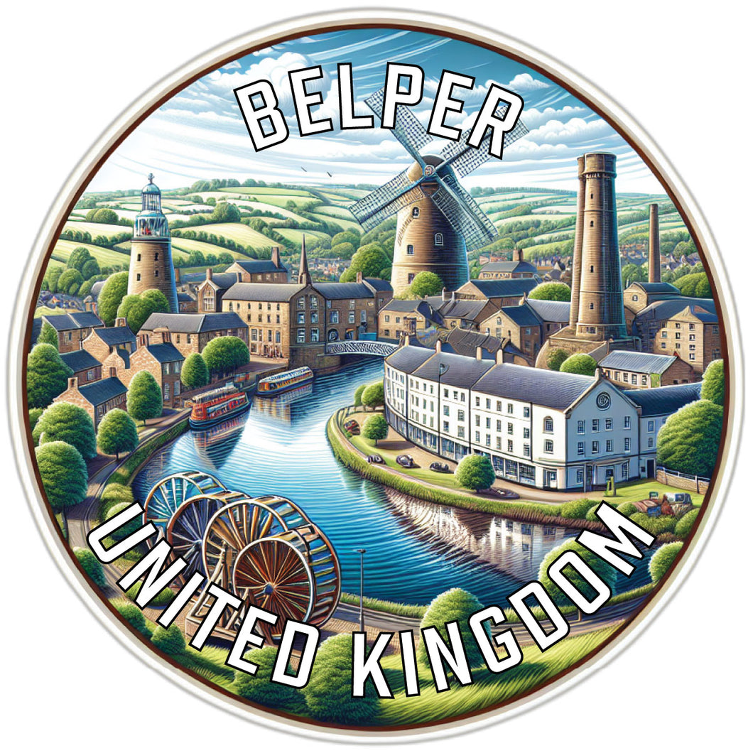 Belper United Kingdom Souvenir Die Cut Flat Magnet 6-Inch