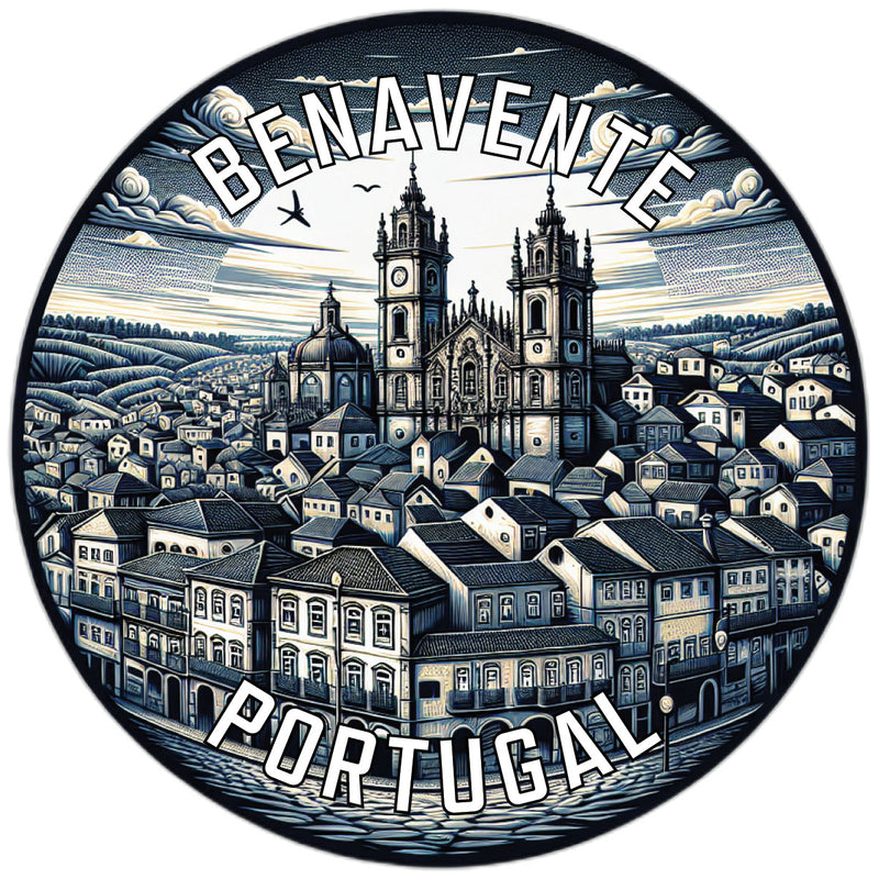 Benavente Portugal Souvenir Die Cut Flat Magnet 2-Inch
