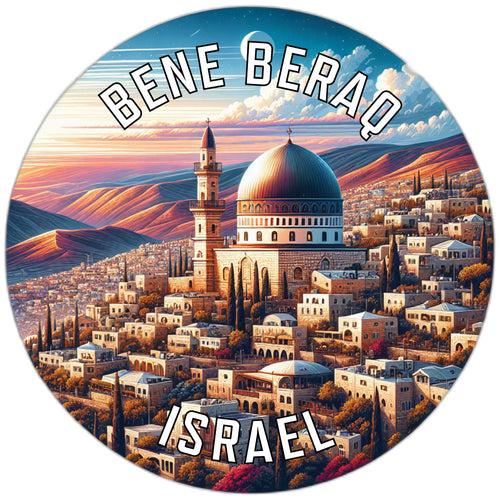 Bene Beraq Israel Souvenir Die Cut Flat Magnet 6-Inch