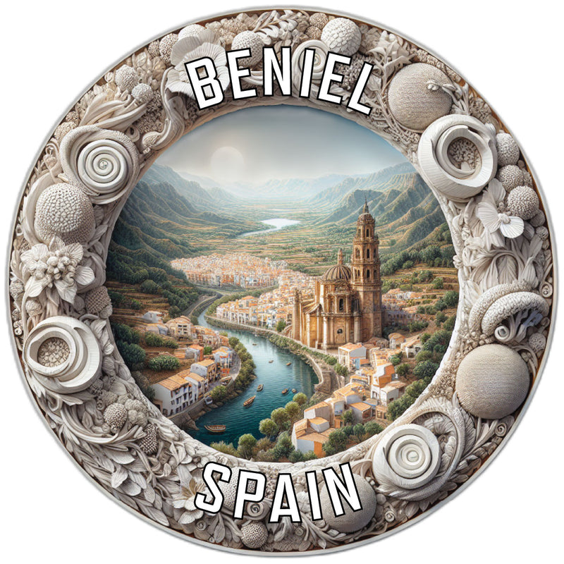 Beniel Spain Souvenir Die Cut Flat Magnet 6-Inch