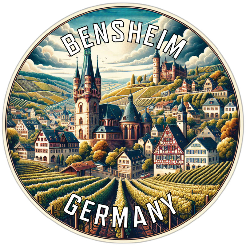Bensheim Germany Souvenir Die Cut Flat Magnet 2-Inch