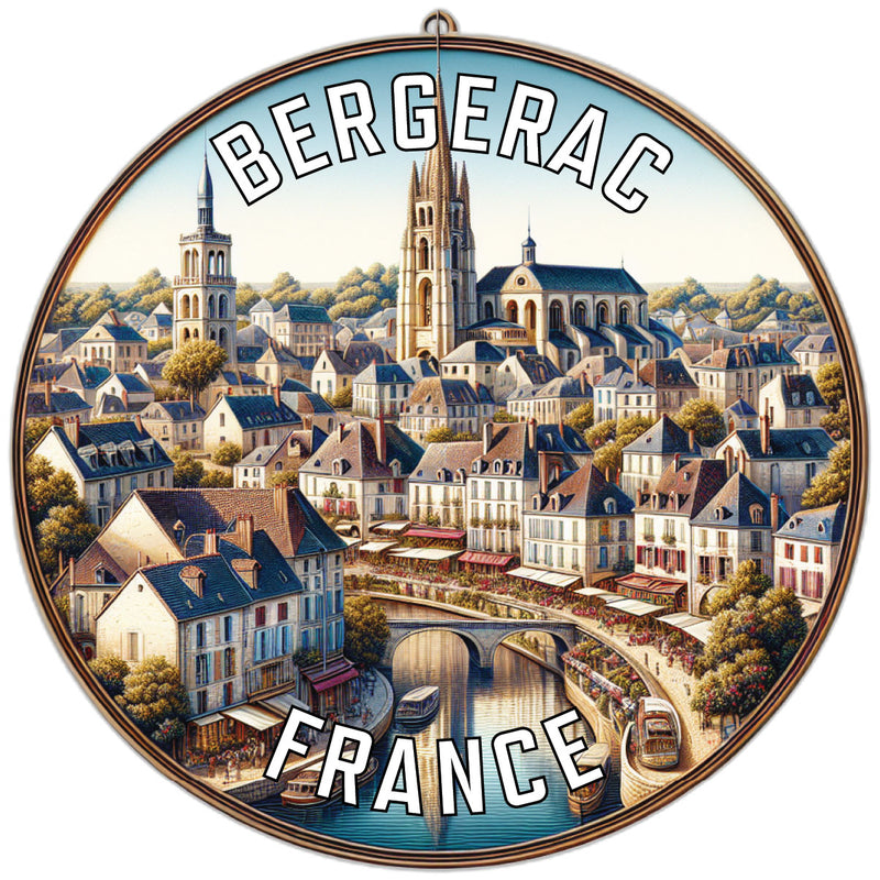 Bergerac France Souvenir Die Cut Flat Magnet 2-Inch