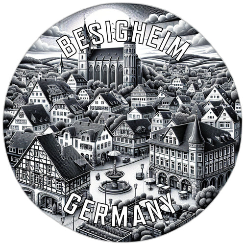 Besigheim Germany Souvenir Die Cut Flat Magnet 4-Inch