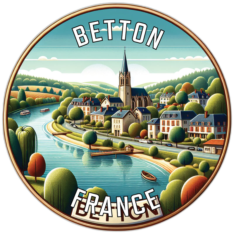 Betton France Souvenir Die Cut Flat Magnet 6-Inch