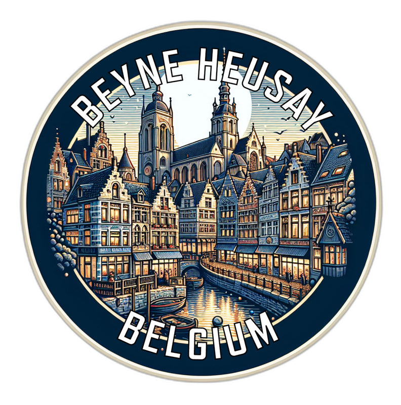 Beyne Heusay Belgium Souvenir Die Cut Flat Magnet 2-Inch