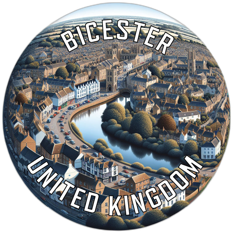 Bicester United Kingdom Souvenir Die Cut Flat Magnet 2-Inch
