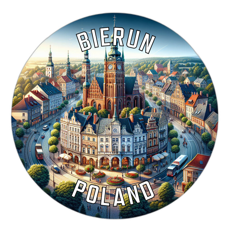 Bierun Poland Souvenir Die Cut Flat Magnet 2-Inch