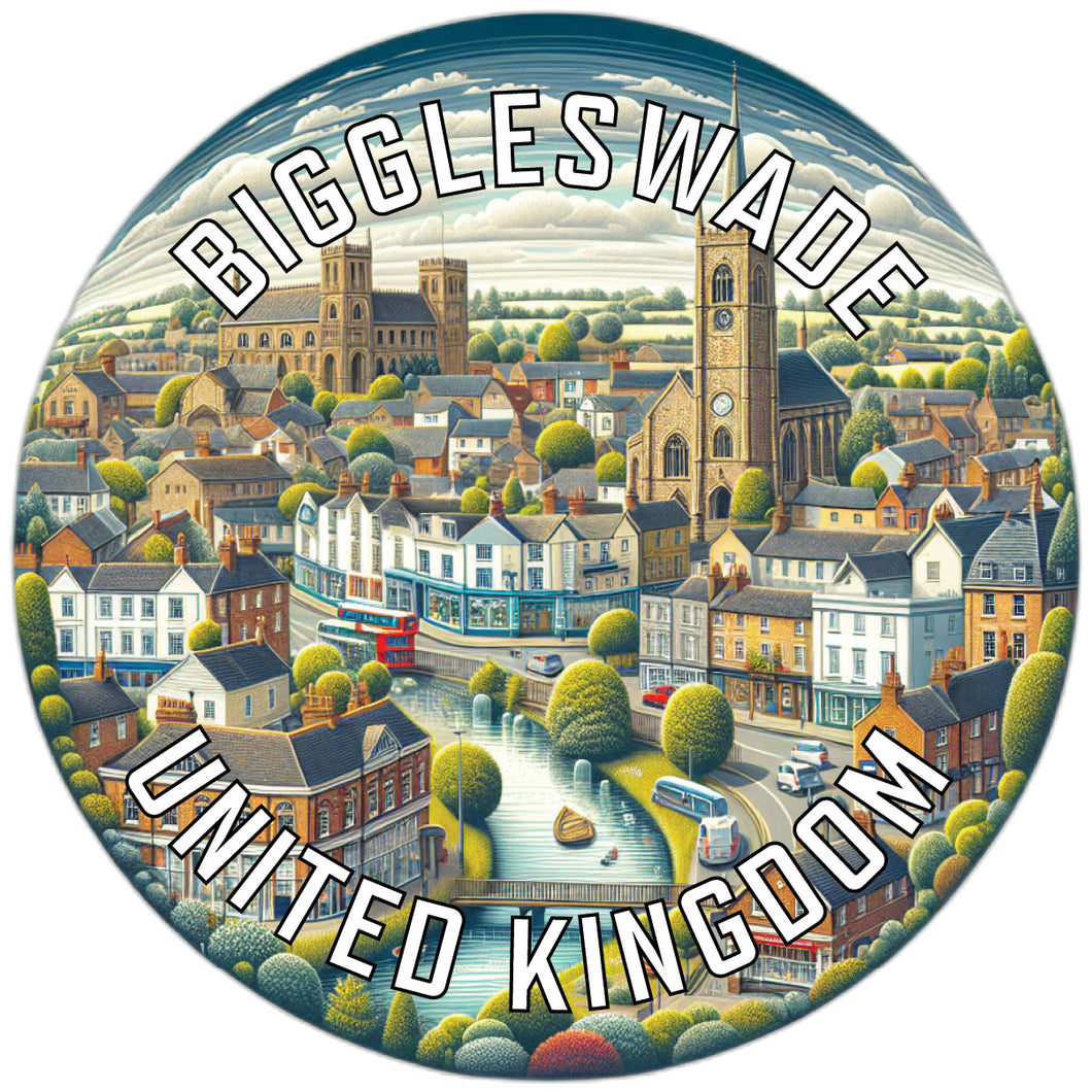 Biggleswade United Kingdom Souvenir Die Cut Flat Magnet 6-Inch