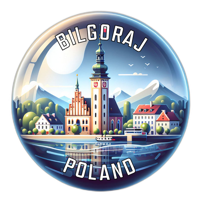 Bilgoraj Poland Souvenir Die Cut Flat Magnet 2-Inch