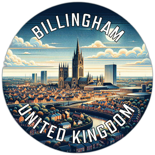 Billingham United Kingdom Souvenir Vinyl Decal Sticker 6-Inch