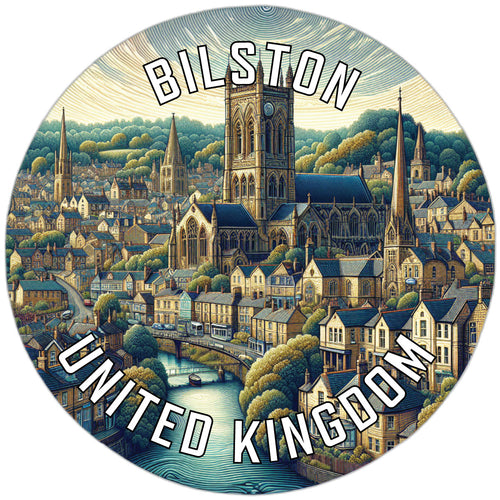 Bilston United Kingdom Souvenir Die Cut Flat Magnet 6-Inch