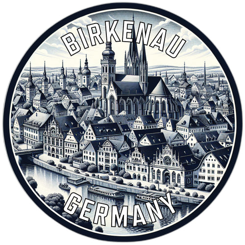 Birkenau Germany Souvenir Die Cut Flat Magnet 6-Inch