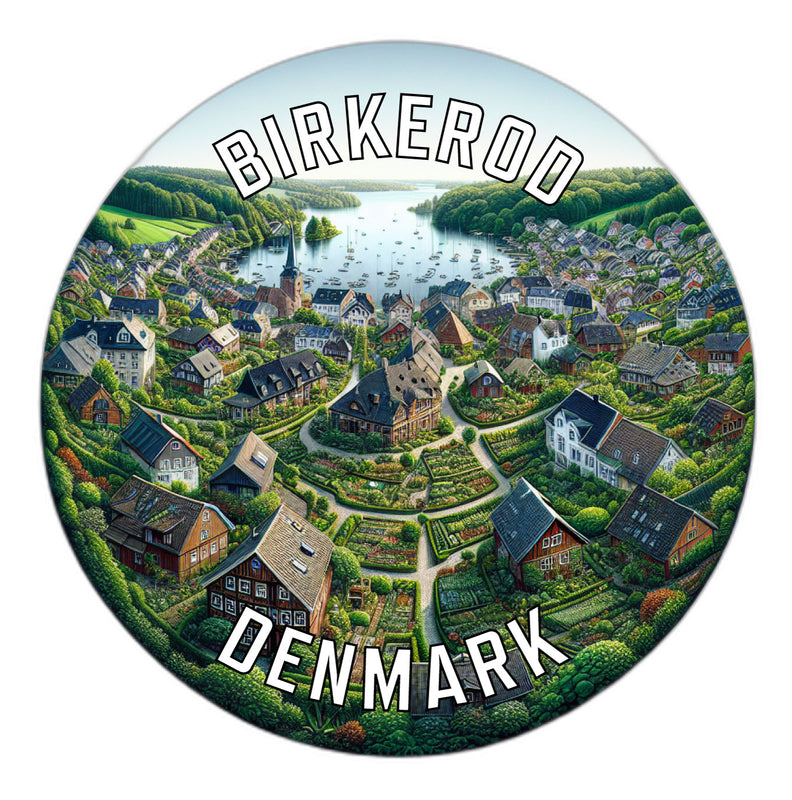 Birkerod Denmark Souvenir Die Cut Flat Magnet 6-Inch