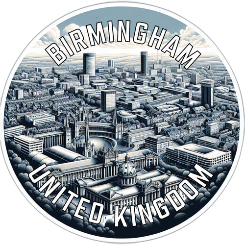 Birmingham United Kingdom Souvenir Die Cut Flat Magnet 6-Inch