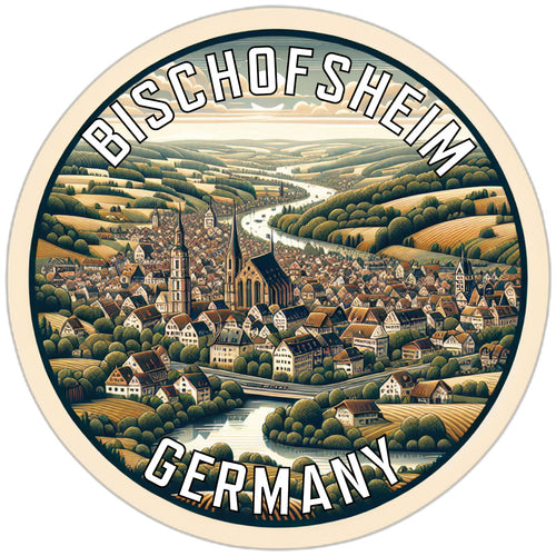Bischofsheim Germany Souvenir Die Cut Flat Magnet 6-Inch