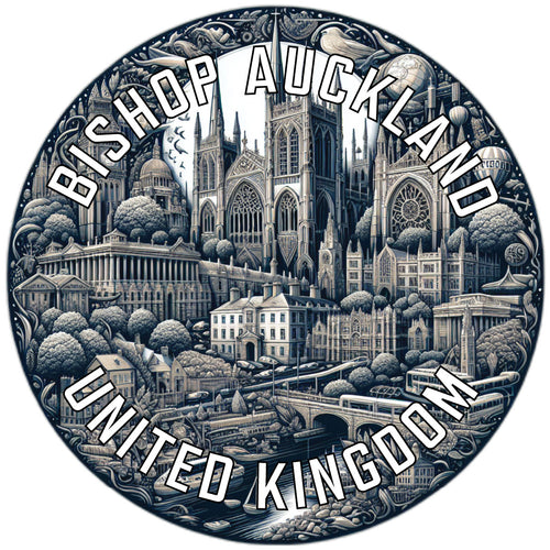 Bishop Auckland United Kingdom Souvenir Die Cut Flat Magnet 6-Inch