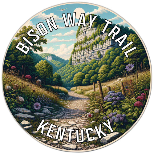 Bison Way Trail Souvenir Vinyl Decal Sticker 2-Inch