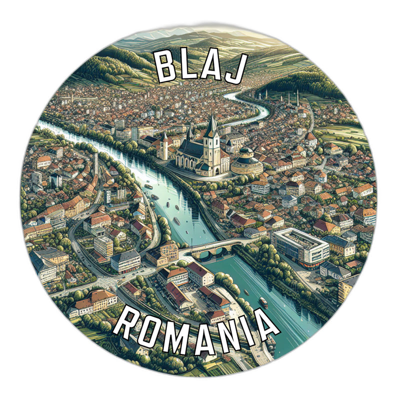 Blaj Romania Souvenir Die Cut Flat Magnet 2-Inch