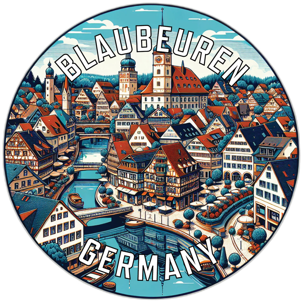 Blaubeuren Germany Souvenir Die Cut Flat Magnet 6-Inch