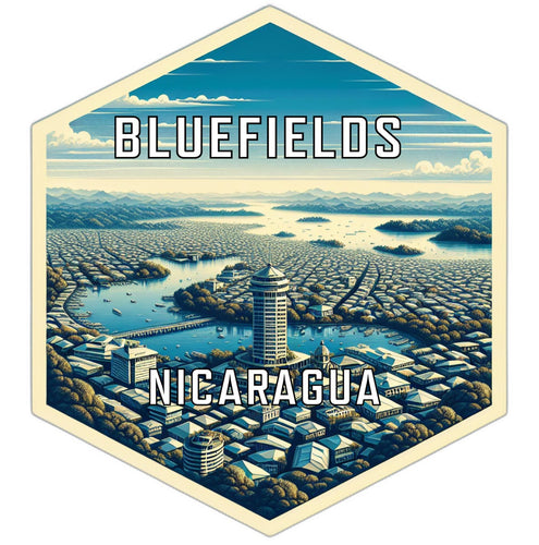 Bluefields Nicaragua Travel Destination Souvenir Vinyl Decal Sticker 6-Inch