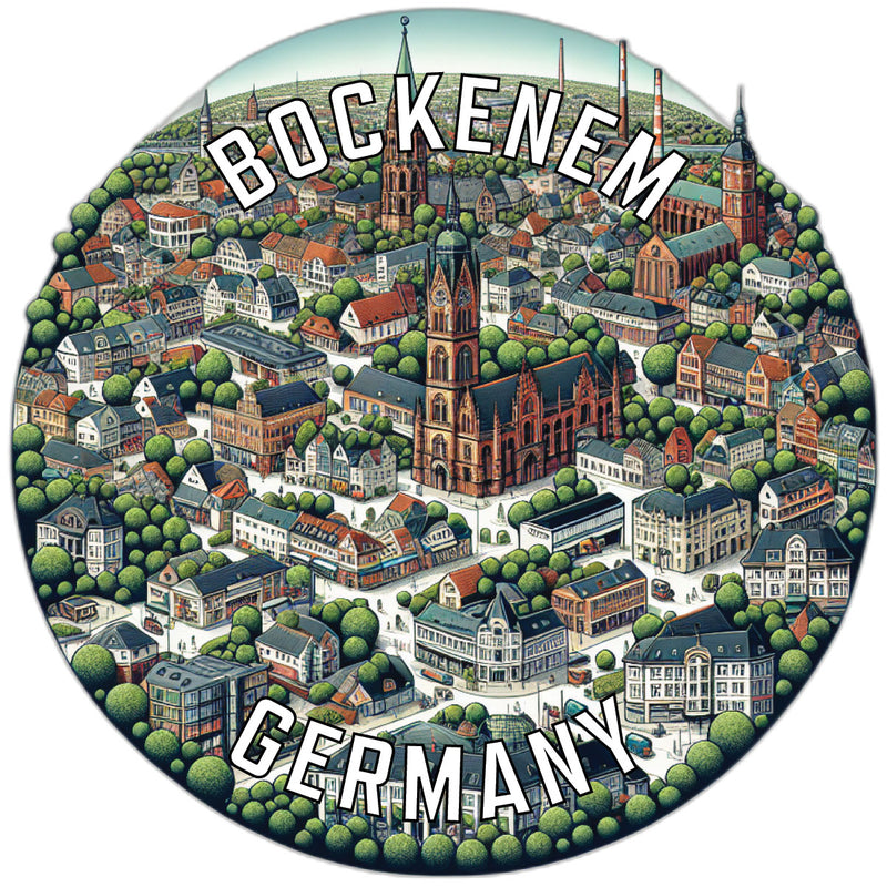 Bockenem Germany Souvenir Die Cut Flat Magnet 6-Inch