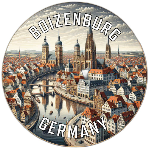 Boizenburg Germany Souvenir Die Cut Flat Magnet 2-Inch