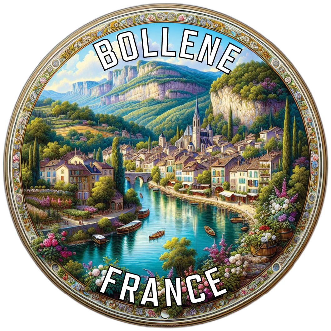 Bollene France Souvenir Die Cut Flat Magnet 2-Inch