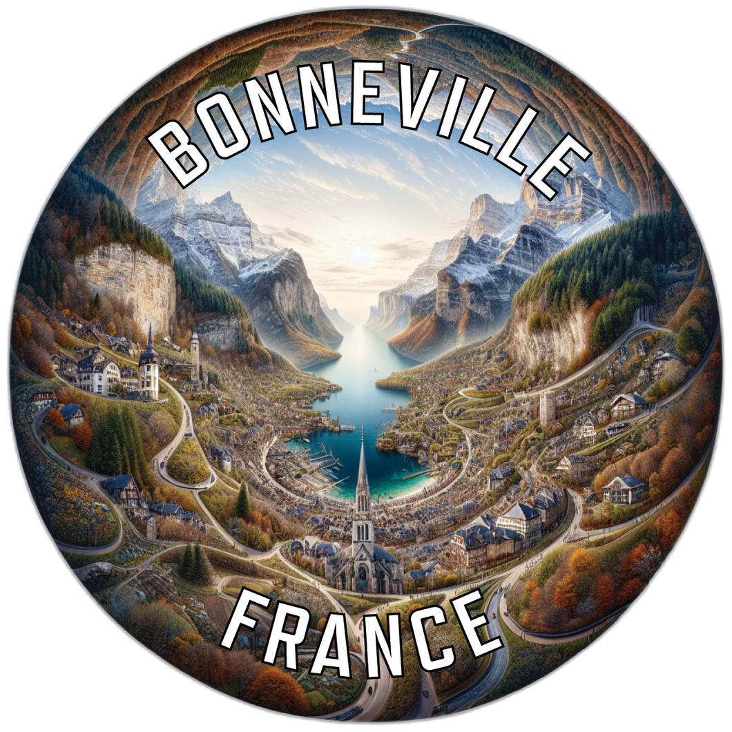 Bonneville France Souvenir Die Cut Flat Magnet 2-Inch