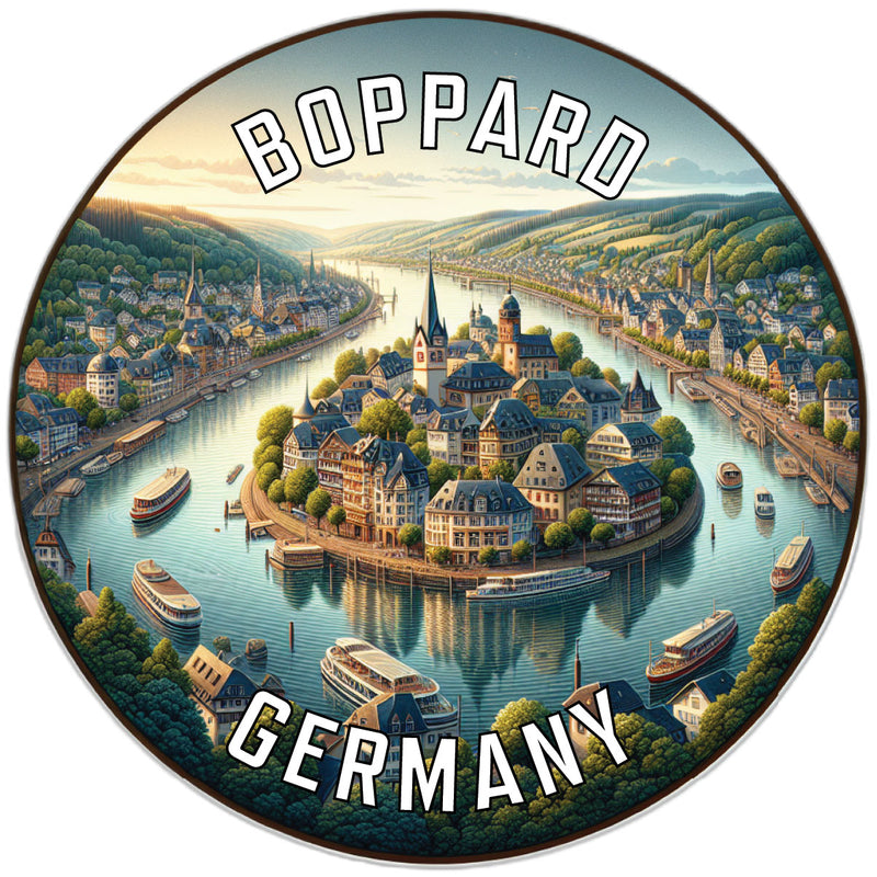 Boppard Germany Souvenir Die Cut Flat Magnet 3-Inch