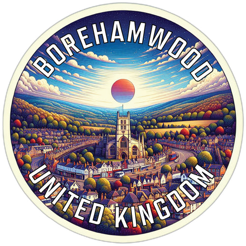 Borehamwood United Kingdom Souvenir Die Cut Flat Magnet 6-Inch