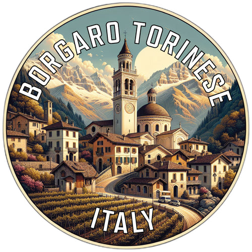Borgaro Torinese Italy Souvenir Die Cut Flat Magnet 2-Inch