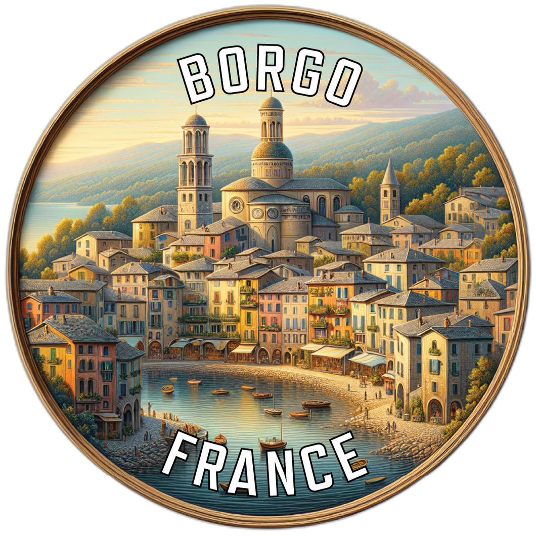 Borgo France Souvenir Vinyl Decal Sticker 2-Inch