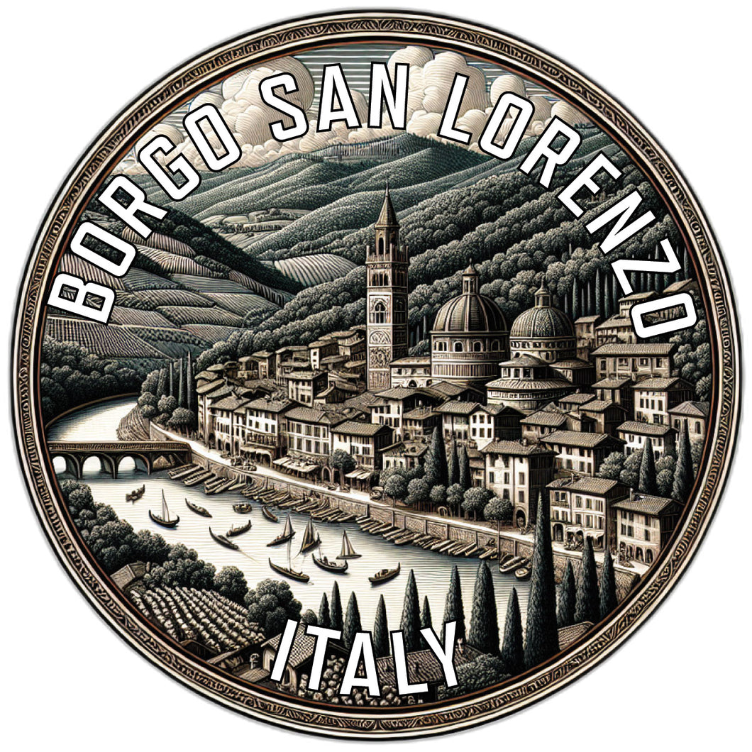 Borgo San Lorenzo Italy Souvenir Die Cut Flat Magnet 6-Inch