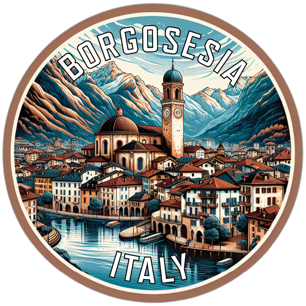 Borgosesia Italy Souvenir Die Cut Flat Magnet 2-Inch
