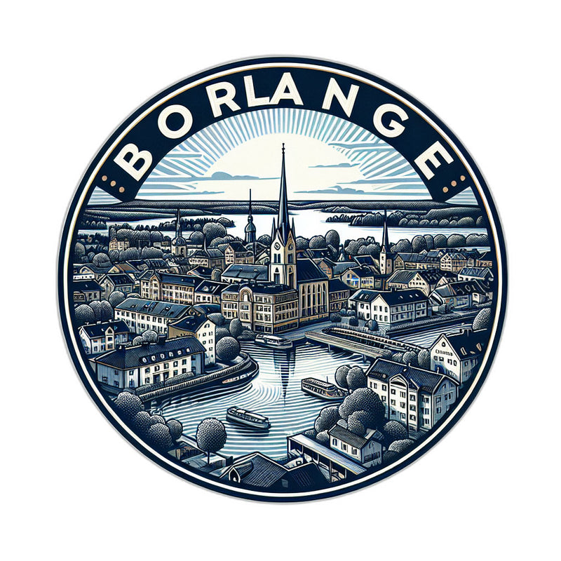Borlange Sweden_updated Souvenir Die Cut Flat Magnet 4-Inch