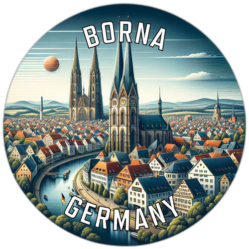 Borna Germany Souvenir Vinyl Decal Sticker 2-Inch