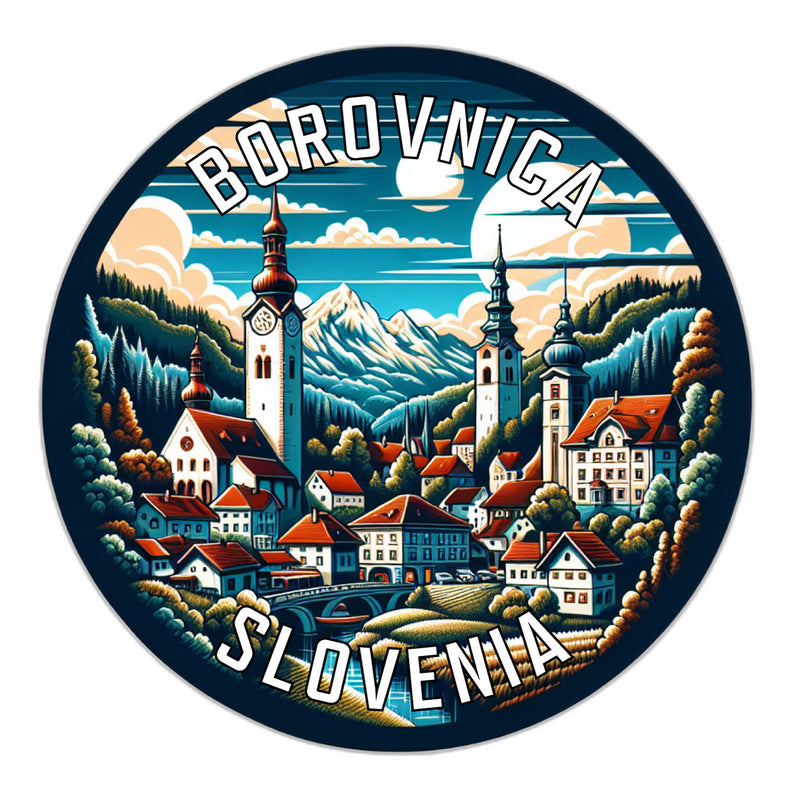 Borovnica Slovenia Souvenir Die Cut Flat Magnet 6-Inch