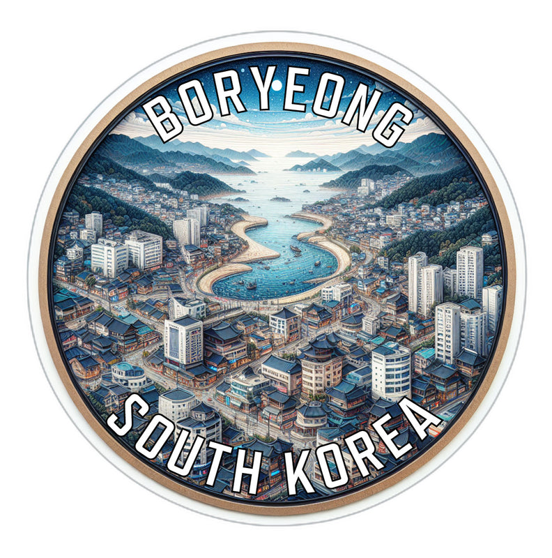 Boryeong Korea South Souvenir Vinyl Decal Sticker 2-Inch