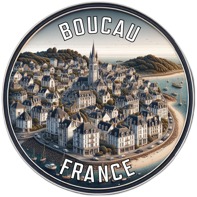 Boucau France Souvenir Die Cut Flat Magnet 2-Inch