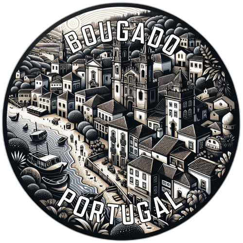 Bougado Portugal Souvenir Die Cut Flat Magnet 6-Inch