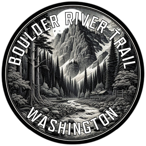 Boulder River Trail Souvenir Die Cut Flat Magnet 2-Inch