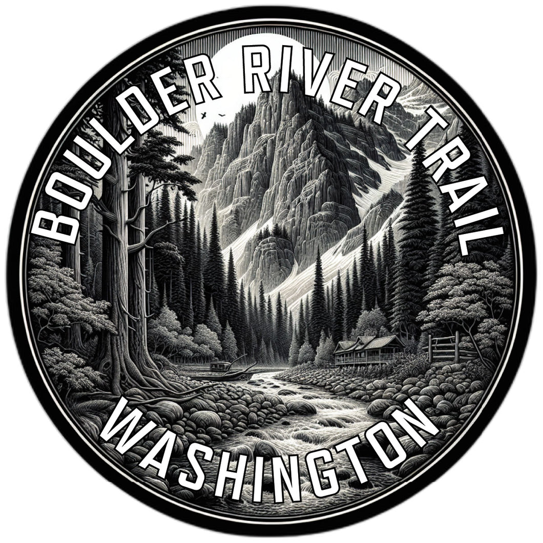 Boulder River Trail Souvenir Die Cut Flat Magnet 2-Inch