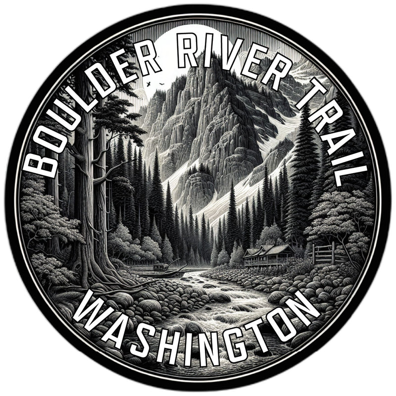 Boulder River Trail Souvenir Die Cut Flat Magnet 2-Inch