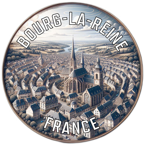 Bourg la Reine France Souvenir Die Cut Flat Magnet 2-Inch