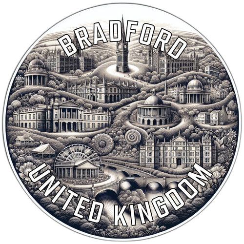 Bradford United Kingdom Souvenir Vinyl Decal Sticker 4-Inch