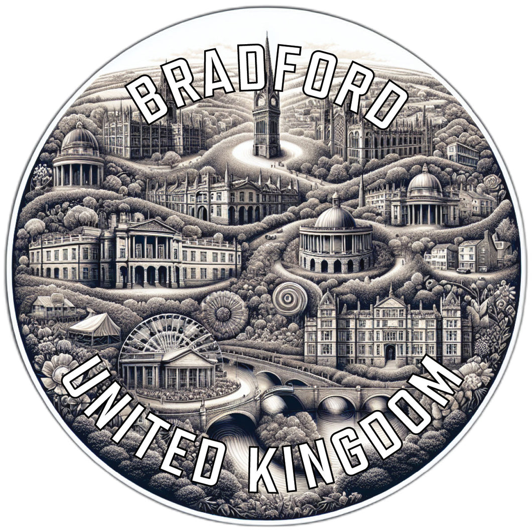 Bradford United Kingdom Souvenir Vinyl Decal Sticker 4-Inch
