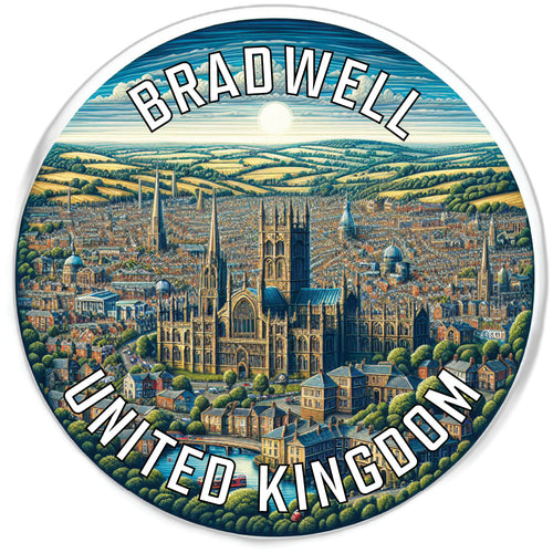 Bradwell United Kingdom Souvenir Die Cut Flat Magnet 2-Inch